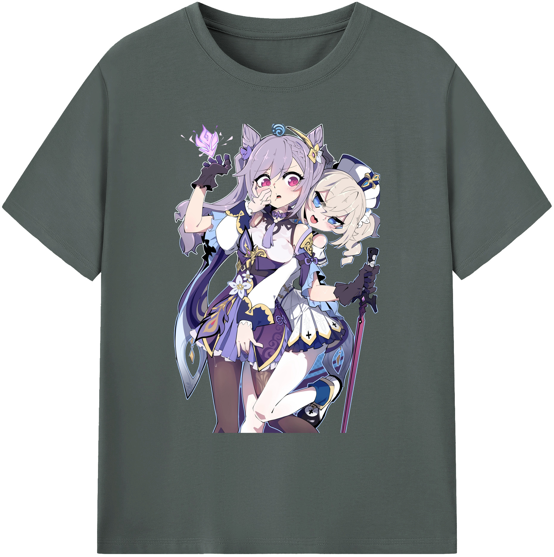 げんし神 刻晴 こくせい genshin Kokusei 綿100％ メンズ半袖Tシャツ｜肌触りやわらか＆通気性